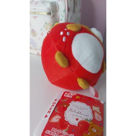 Rilakkumma + Korilakkuma Strawberry Jumping Plush Set - Picture 7 of 12